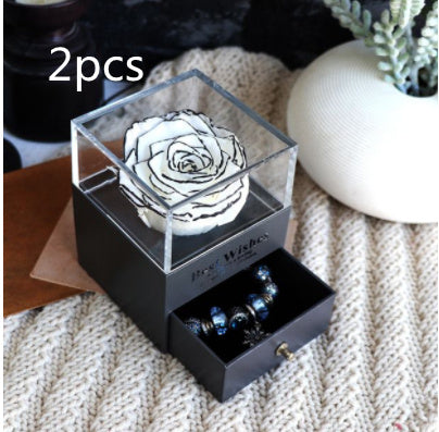 Eternal Flower Rose Jewelry Box for Birthday Presents Valentines Day Wedding Gift null