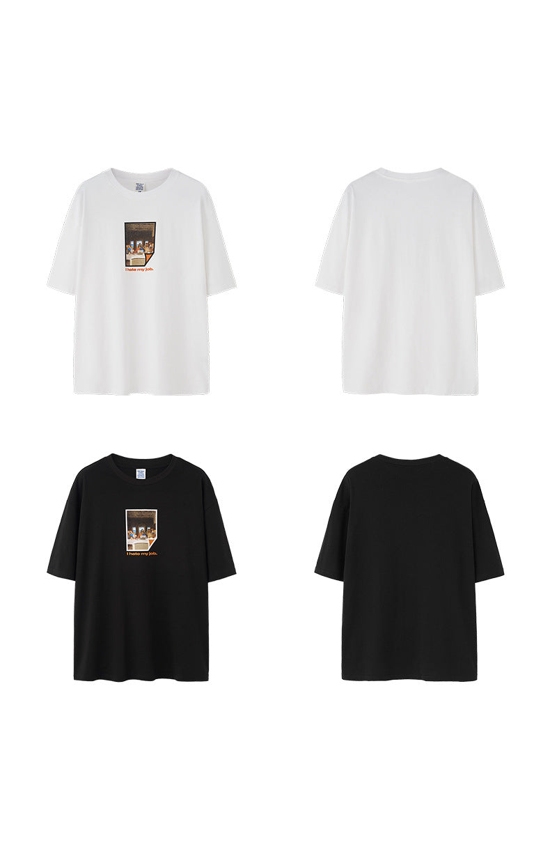 Loose Men's Round Neck Top