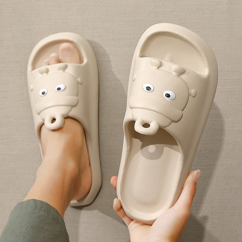 Cute Cartoon Slippers Non-slip Eva Slippers Female Couple House Shoes null