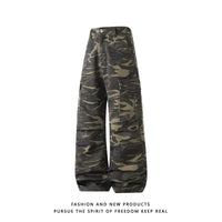 Workwear Camo Casual Pants Mens Straight-Leg Wide-Leg Trousers 
Casual Pants