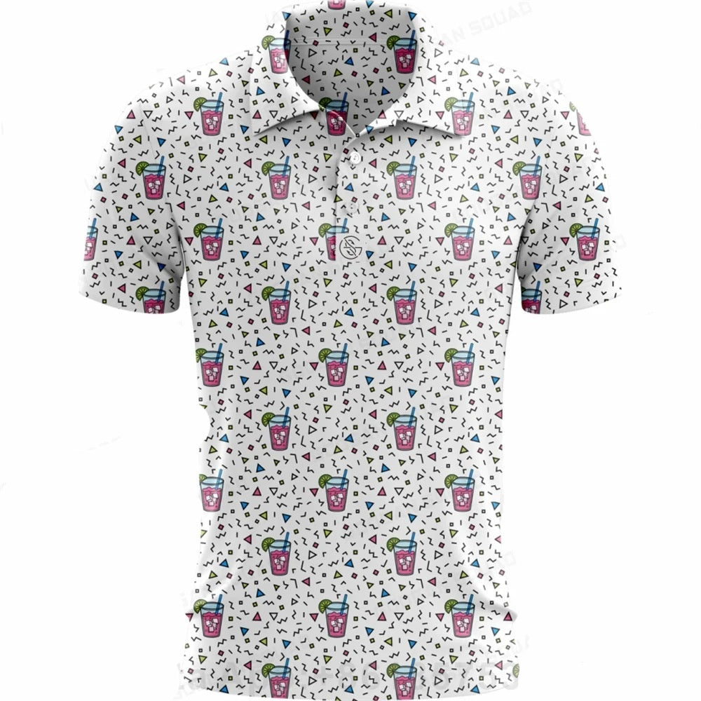 Polo Shirt Men's Quick-dry Army Golf Polo Shirt