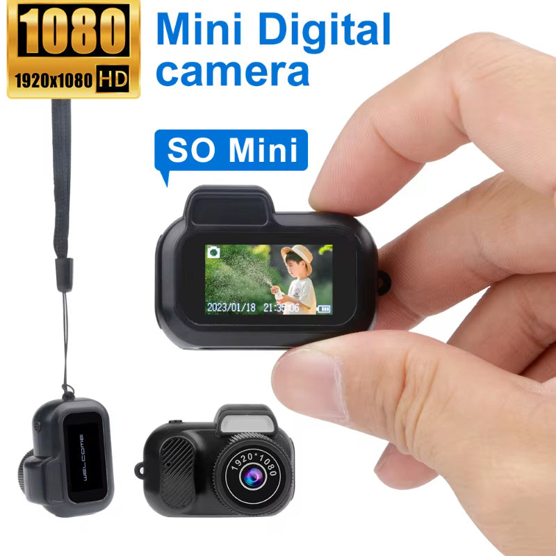 Retro Mini Camera With Screen Indoor Home Outdoor 1080p HD Portable Very Small Camera Video Support Holiday Gifts null