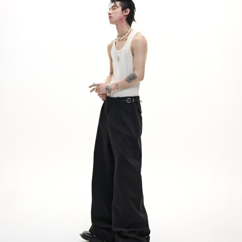 Metal Decorative U-collar Vest Men's Summer New Simple And Versatile