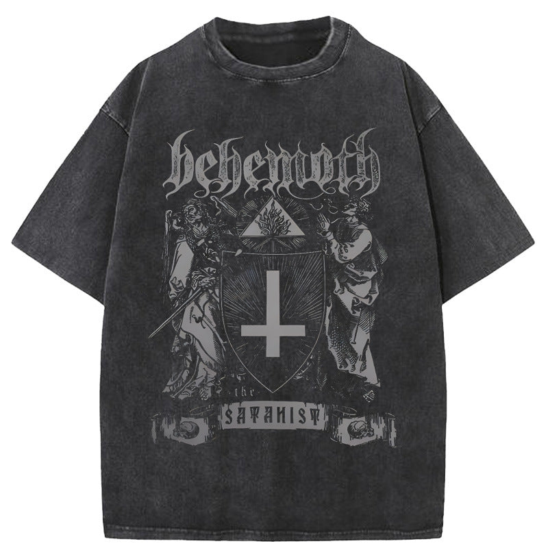 Religious Graphic T-shirt Setwear Hip Hop Mens Casual Tops