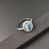 Luxury Zircon Round Ring Full Of Diamonds Ring Engagement Wedding First Ornament