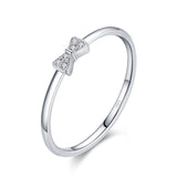 S925 Sterling Silver All-Match Simple Korean Trendy Micro-Inlaid Index Finger Ring Fashion Jewelry