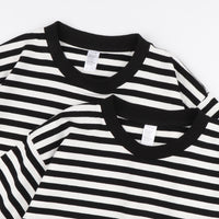 Striped Short Sleeve Simple Men's Versatile T-shirt Loose Top Half Sleeve Slim Striped Navy Skirt