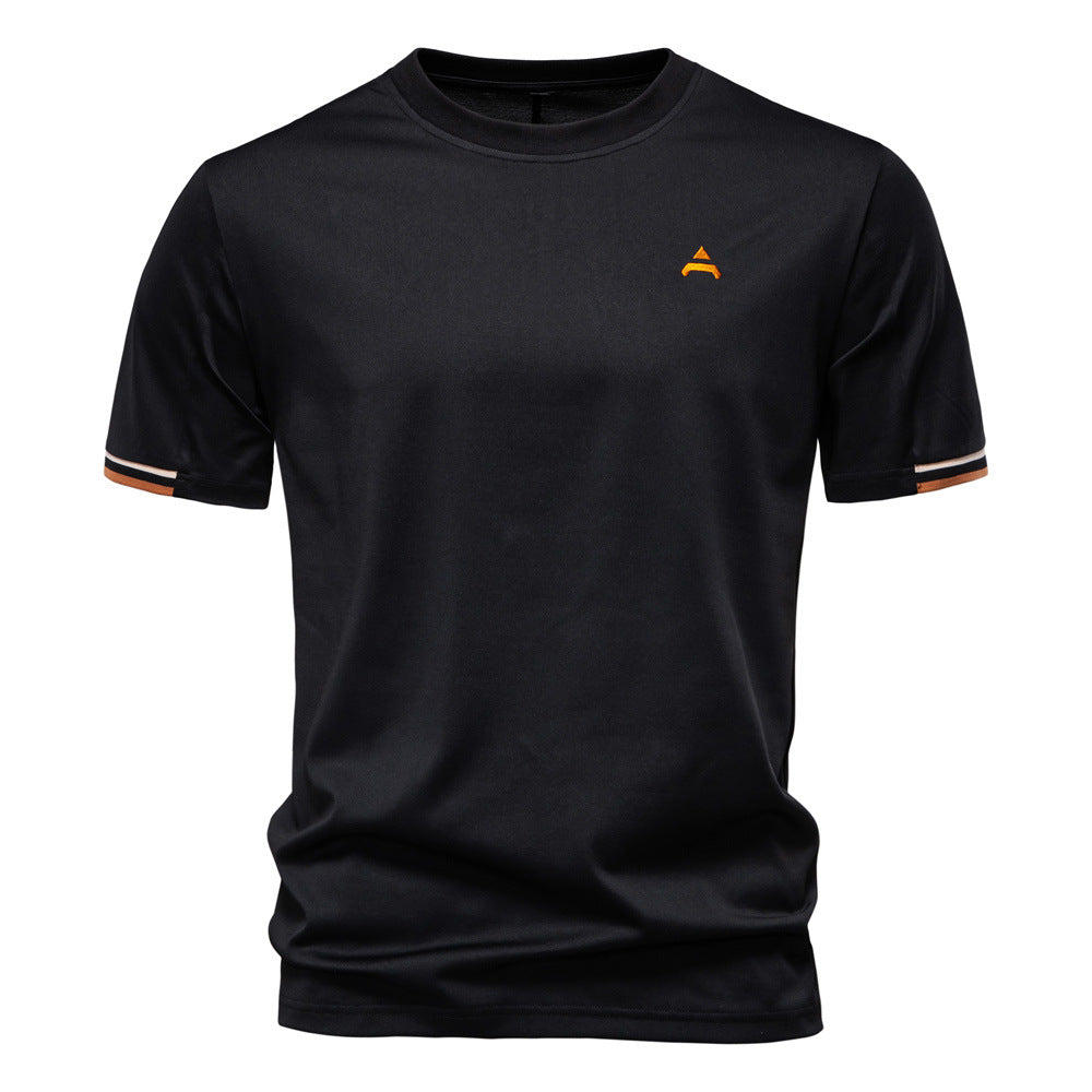 Men's Embroidered Crew Neck Short Sleeve