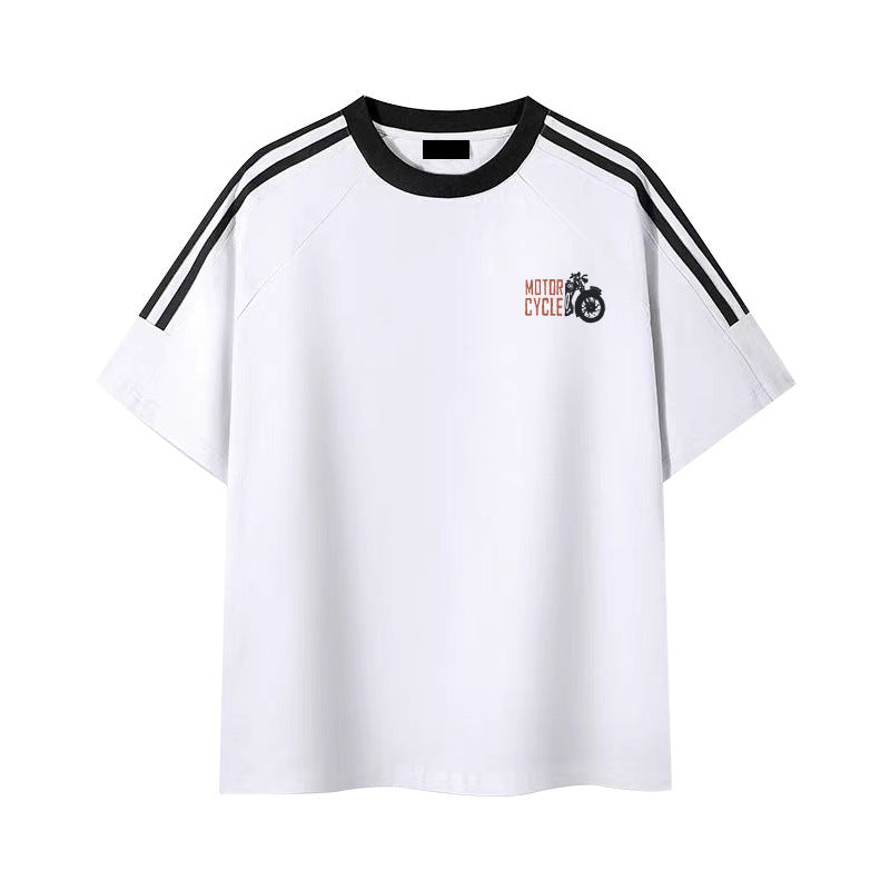 Summer Short-sleeved T-shirt Student Top Round Neck