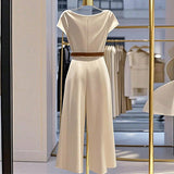 European And American Elegant Style Satin Jumpsuit
