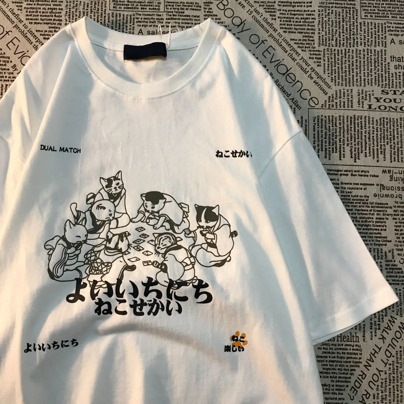 It's Like A New Year American Retro Fun Printed Short Sleeve