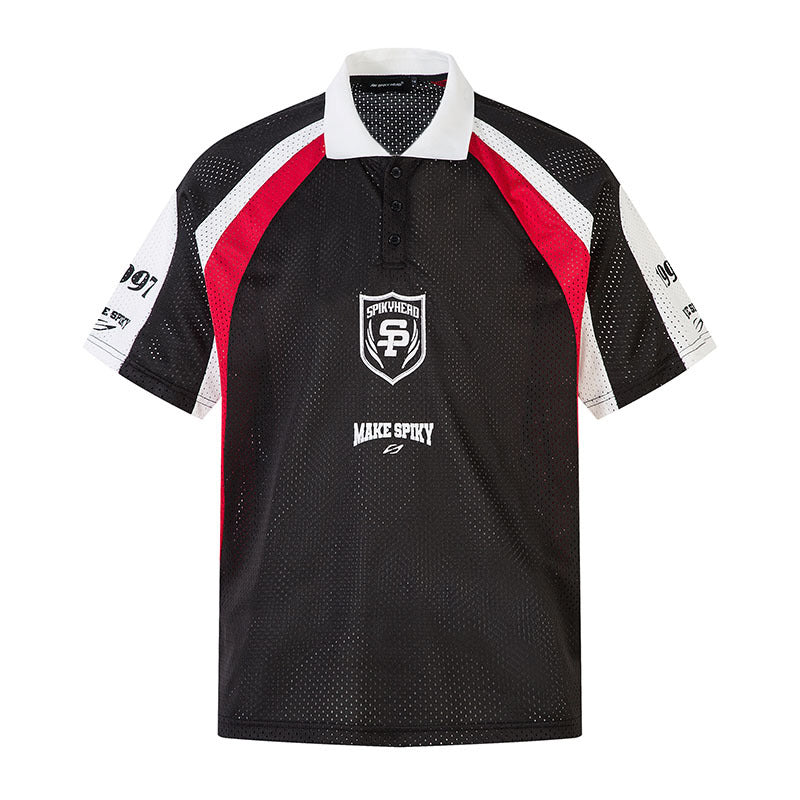 High Street Retro Contrast Stitching Short Sleeves