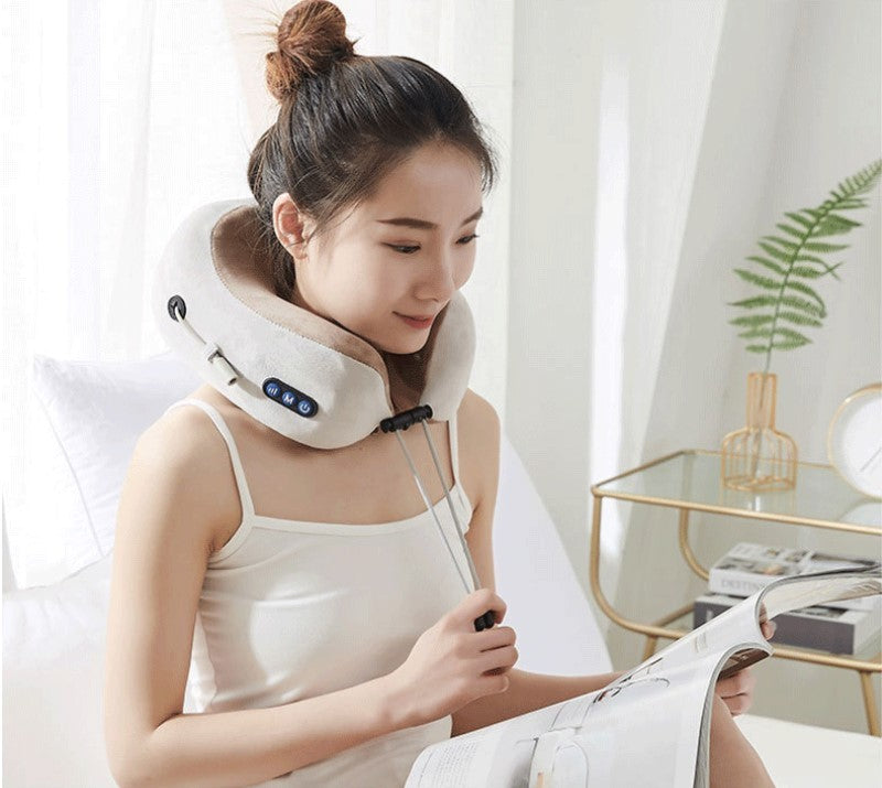 U Shaped Massage Pillow Neck Massage Device Electric Neck Massager Apparatus Shoulder Back Cervical Massager For Body Relaxation null