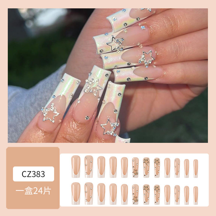 Super Long Diamond Wearing Armor European And American Foreign Trade Nail Stickers