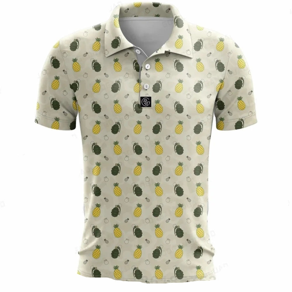 Polo Shirt Men's Quick-dry Army Golf Polo Shirt