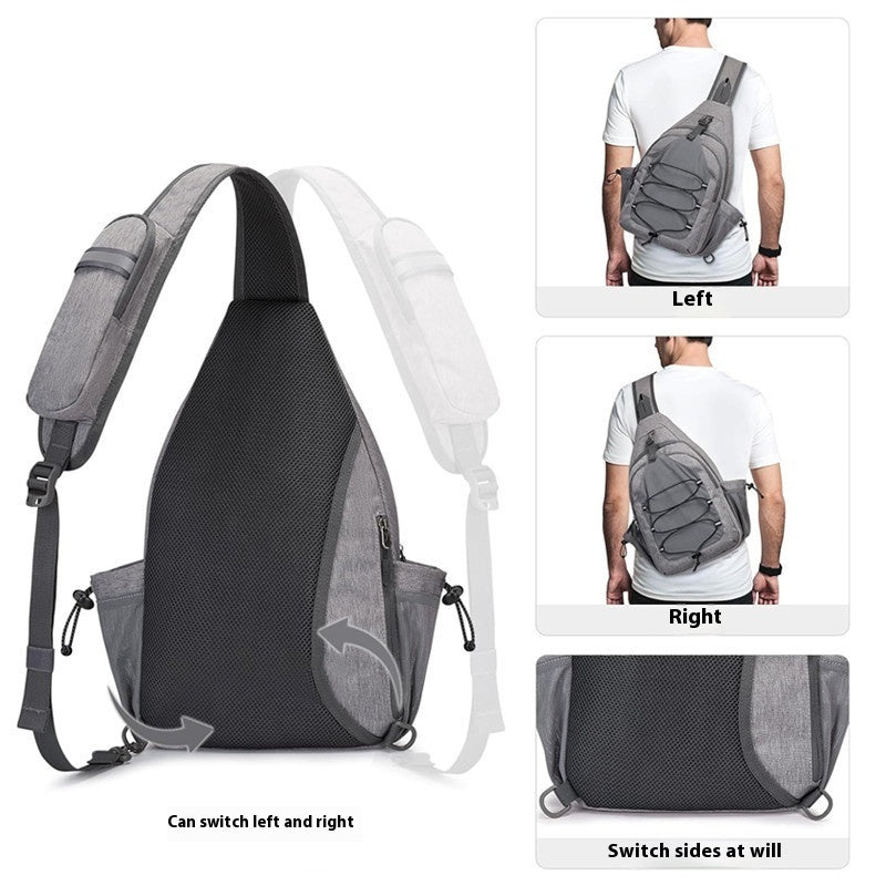 Oxford Cloth Men's And Women's Chest Bag Adult Crossbody Handbag Foldable Large Capacity null