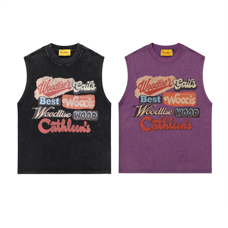 Retro Street Vibe Fashion Personality Vest Men