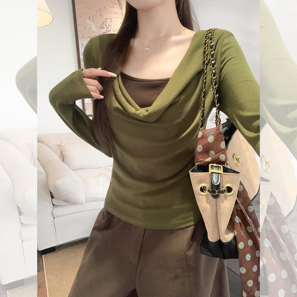 Off-shoulder Scoop-neck Top Thats Slimming And Figure-flattering