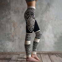 Womens 3D Digital-Print Sports Yoga Pants