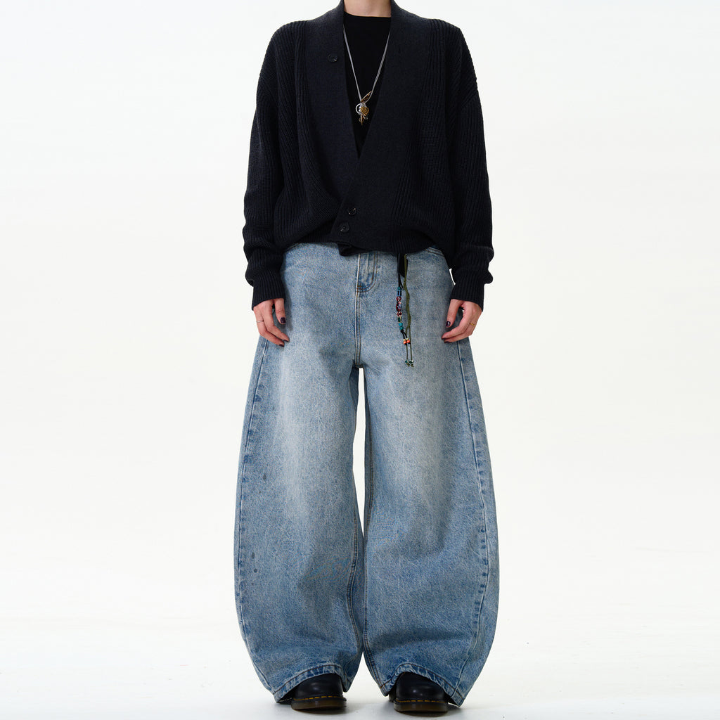 Classic Washed Machete Jeans For Men And Women