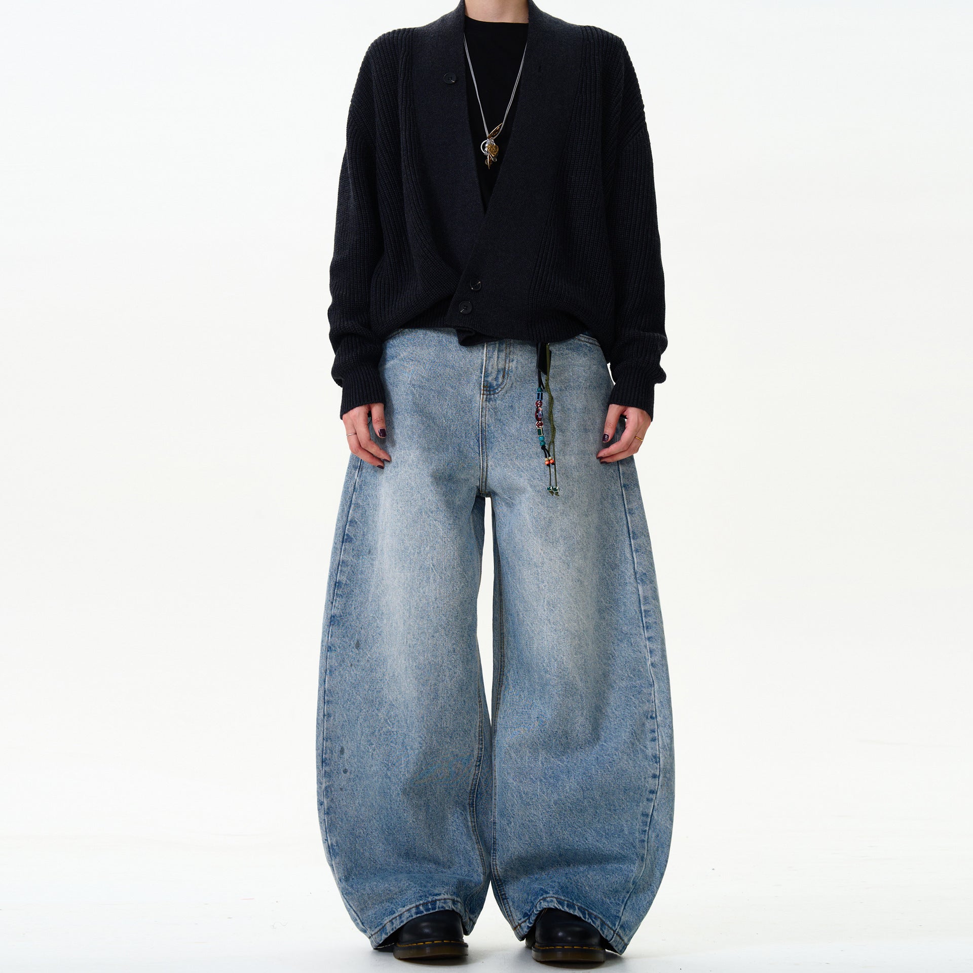 Classic Washed Machete Jeans For Men And Women