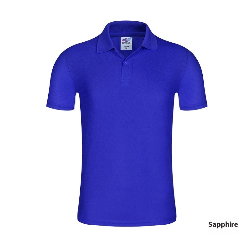 Slim-fit Solid Color Polo Collar Short Sleeve