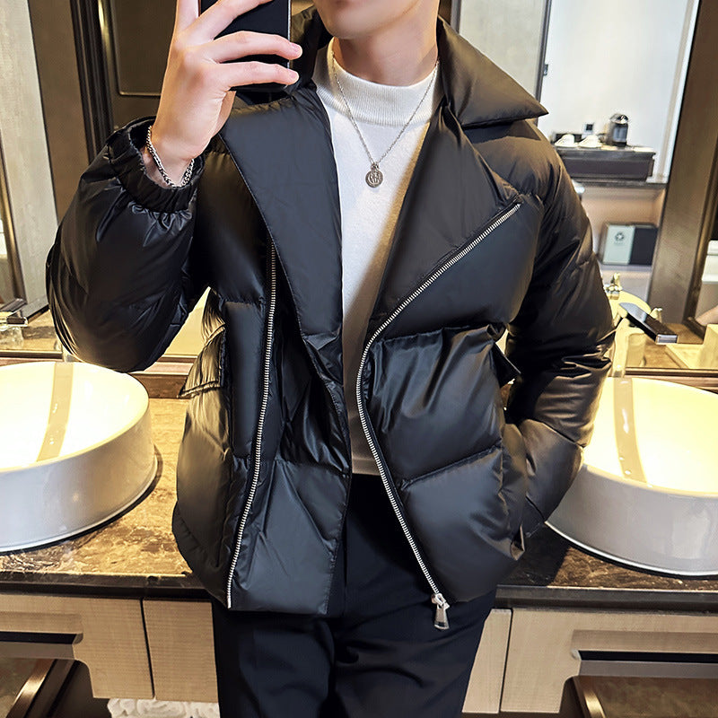 Mens Thickened Collared Down Jacket