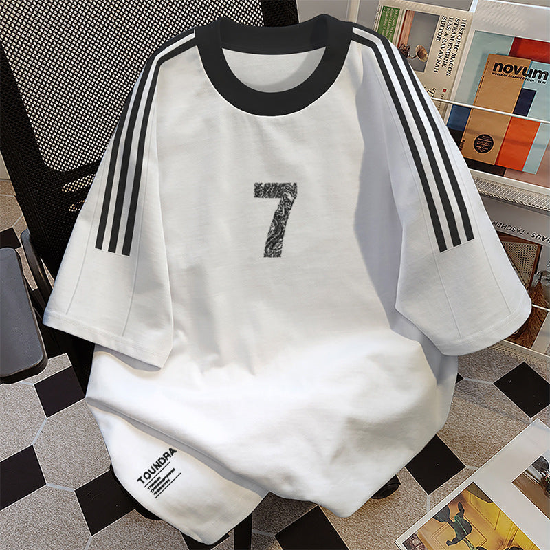 Heavy Short Sleeve Vintage Bottoming Shirt Cotton