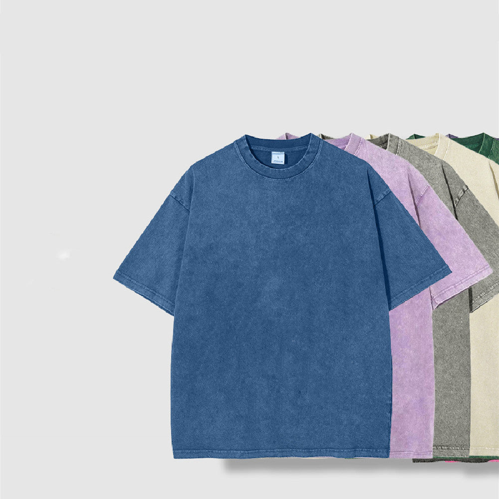 Worn Looking Washed-out Loose Snowflake T-shirt