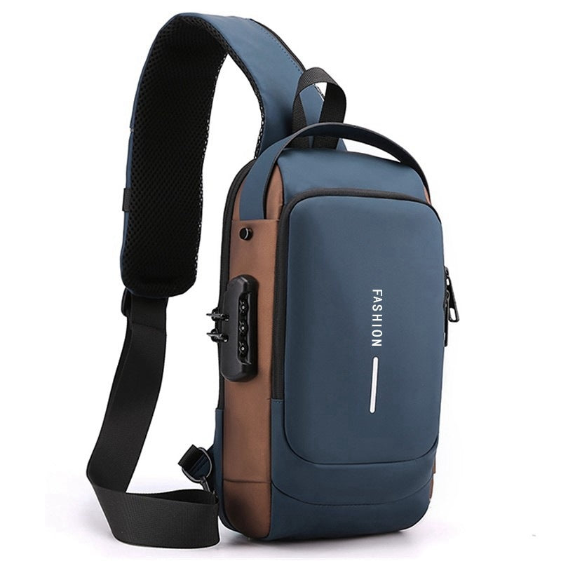 Motorcycle Chest Bag Password Anti-theft Men's Fashion null