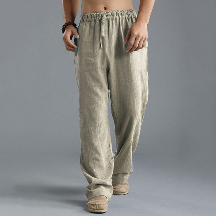 Men's Breathable Linen Loose Casual Sports Pants null