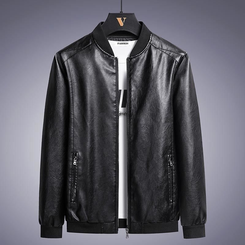 Men's Plus Size Leather Jacket Coat