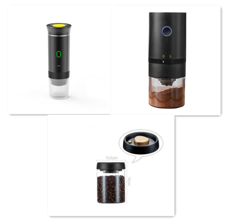 Electric Grinder Coffee Travel Handy 3 In1 Espresso Portable Coffee Espresso Maker Machine Cafe Portable Capsule Coffee Machine Kitchen Gadgets null