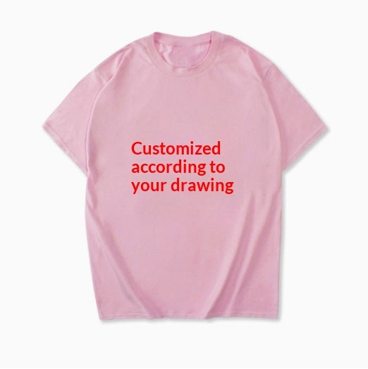 Team Uniform Summer Loose Men's And Women's Round Neck Printed Logo Short Sleeved T-shirt