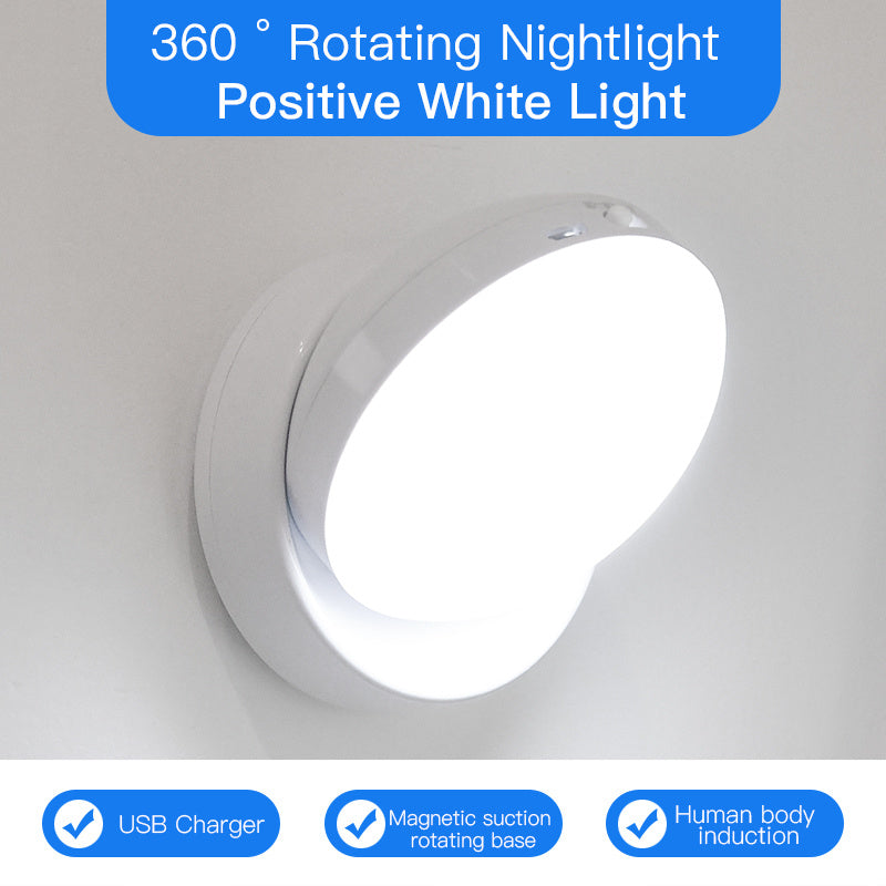 Rotating Human Body Sensor Light Corridor Garage Light Wardrobe Light Motion Sensor Night Light null