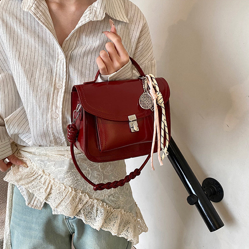 Casual Small Square Shoulder Bag Retro Portable Messenger Handbags For Women null