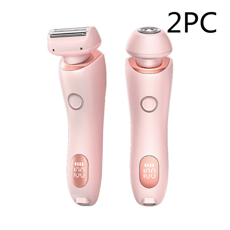 2 In 1 Hair Removal Epilator USB Rechargeable Trimmer Women Body Razor Face Leg Armpit Bikini Hand Pubic Shaver Hair Remover null