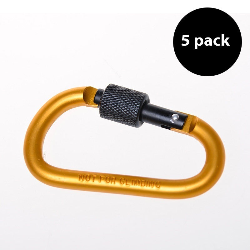 5 Backpacks D-type Hanging Buckle Hanger Outdoor Multifunctional Climbing Button Carabiner null