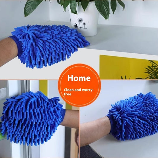 Chenille Coral Car Foaming Gloves Household Cleaning null