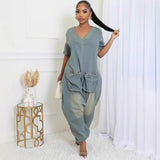Women's Loose Crotch Jumpsuit Retro Personality