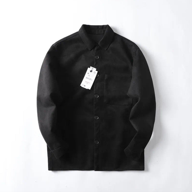 New Men's Loose Lapel Long Sleeve Shirt