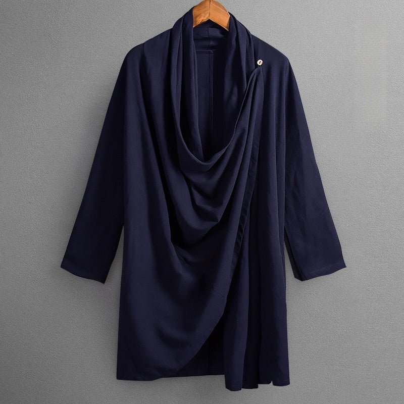 Men's Suit Retro Cotton And Linen Monk Robe