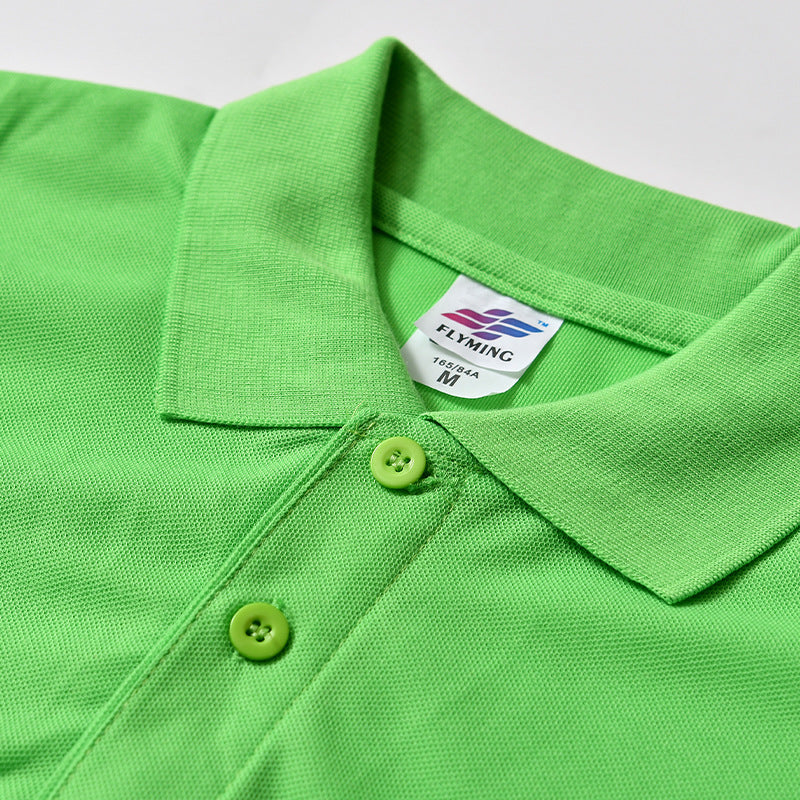 Slim-fit Solid Color Polo Collar Short Sleeve