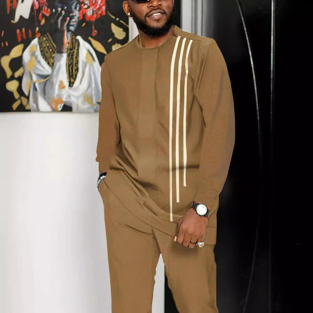 Fashion Personality 3D Printed Two-piece Suit Men