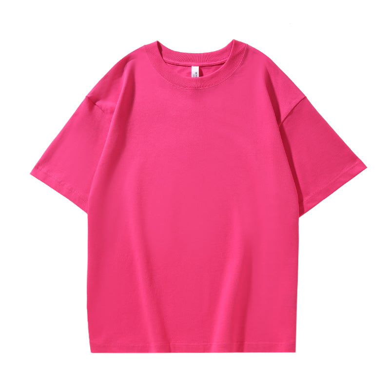 280G32 Double Yarn Heavy Double Yarn Men's And Women's Same Style Short Sleeve