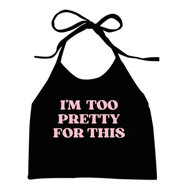 Stylish Slimming Short Casual Womens Top With An Allover Letter Print