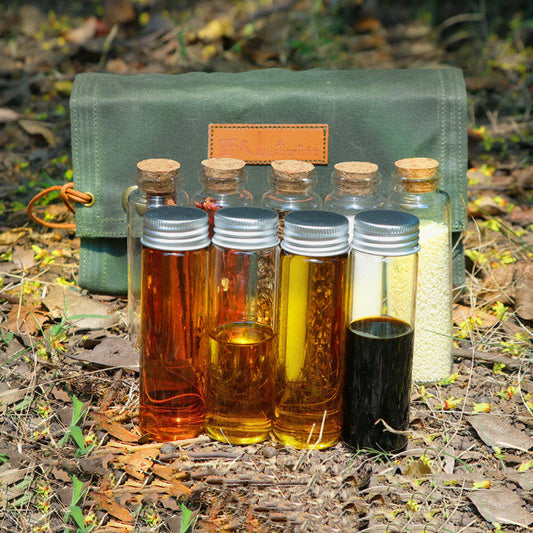 Outdoor Camping Glass Seasoning Bottle Portable Set null