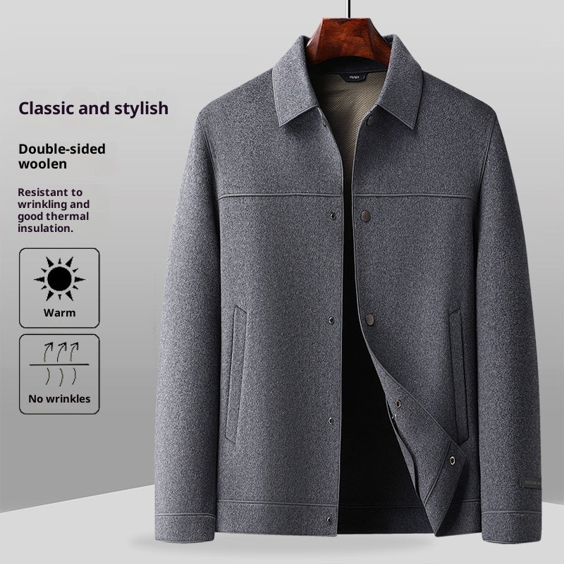 Men's Double-faced Wool Lapel Jacket