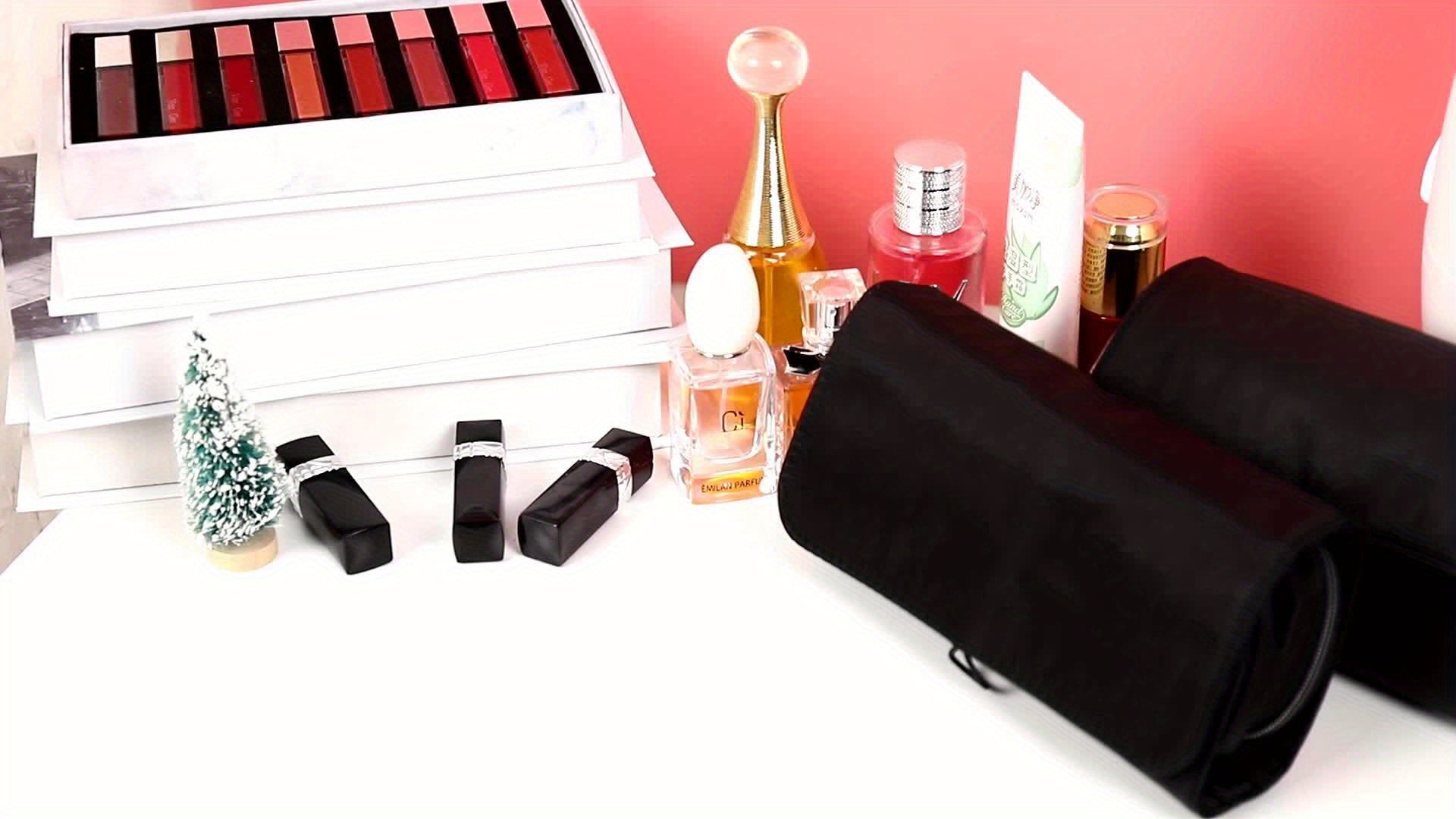 [Makeup Brush Organizer Bag] Large Capacity Makeup Brush Organizer Bag - Multi-Functional Korean Style Portable Cosmetic Pouch for Students