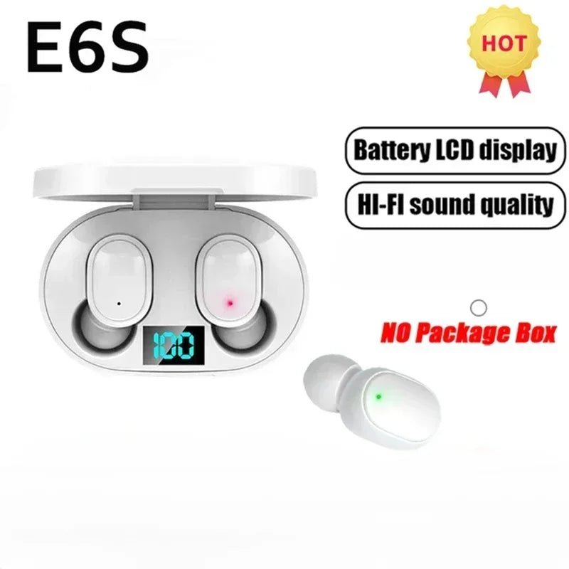 E6S Wireless Bluetooth Earphones TWS Bluetooth Headset Wireless Earbuds Noise Cancelling Earphones with Microphone Headphones white E6S Wireless Bluetooth Earphones TWS Bluetooth Headset Wireless Earbuds Noise Cancelling Earphones with Microphone Headphones - shop_name